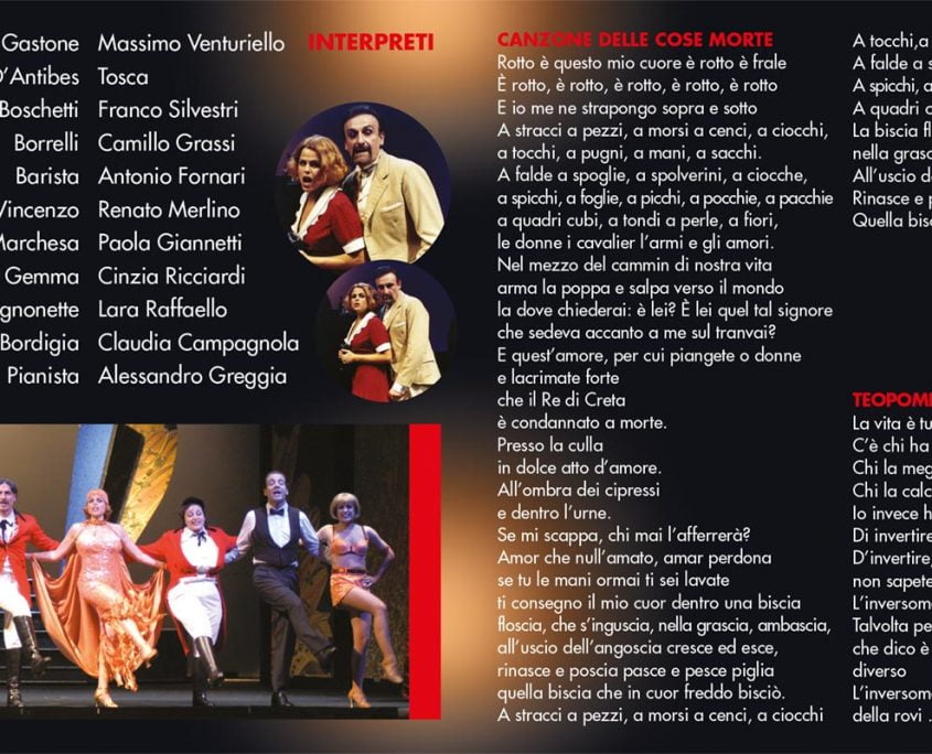 Massimo Venturiello e Tosca GASTONE CD design Baldanello e Ilari